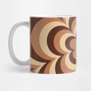 Brown Latte Flower Mug